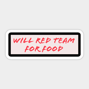 Will Red Team For Food Sticker